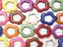 19mm Mixed Colour Flower Shaped Magnesite Donut